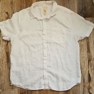 Men's Short Sleeve Button Down Linen Shirt